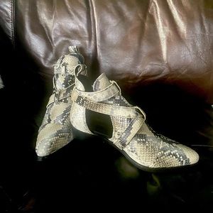 All Saints Snakeskin Ankle Boots